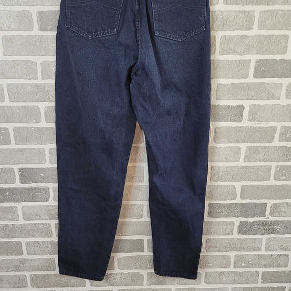 Jordache Dark Blue Wash High Rise Waisted Mom Jeans Tappered Leg Women's Size 12 - Picture 6 of 16